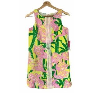 NEW Lilly Pulitzer for Target Flamingo Fan Dance Girls Shift Dress L